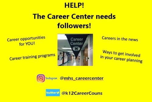 Follow the career center 